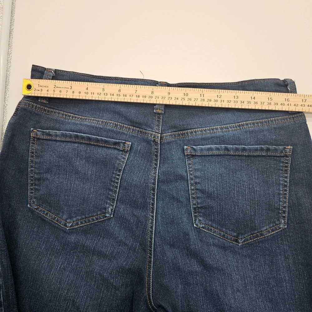 Gloria Vanderbilt Amanda High Rise Tapered‎ Jeans Dark Wash Mens 14S Blue Denim